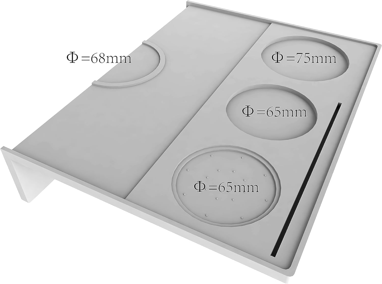 KYONANO Large Coffee Tamper Mat, Silicone Tamper Mat, Tamping Mat, 25 X 20Cm, Waterproof and Heat Resistant, Coffee Accessories for Home Coffee Bar, Tamping Station Espresso Accessory, Gray image number 3