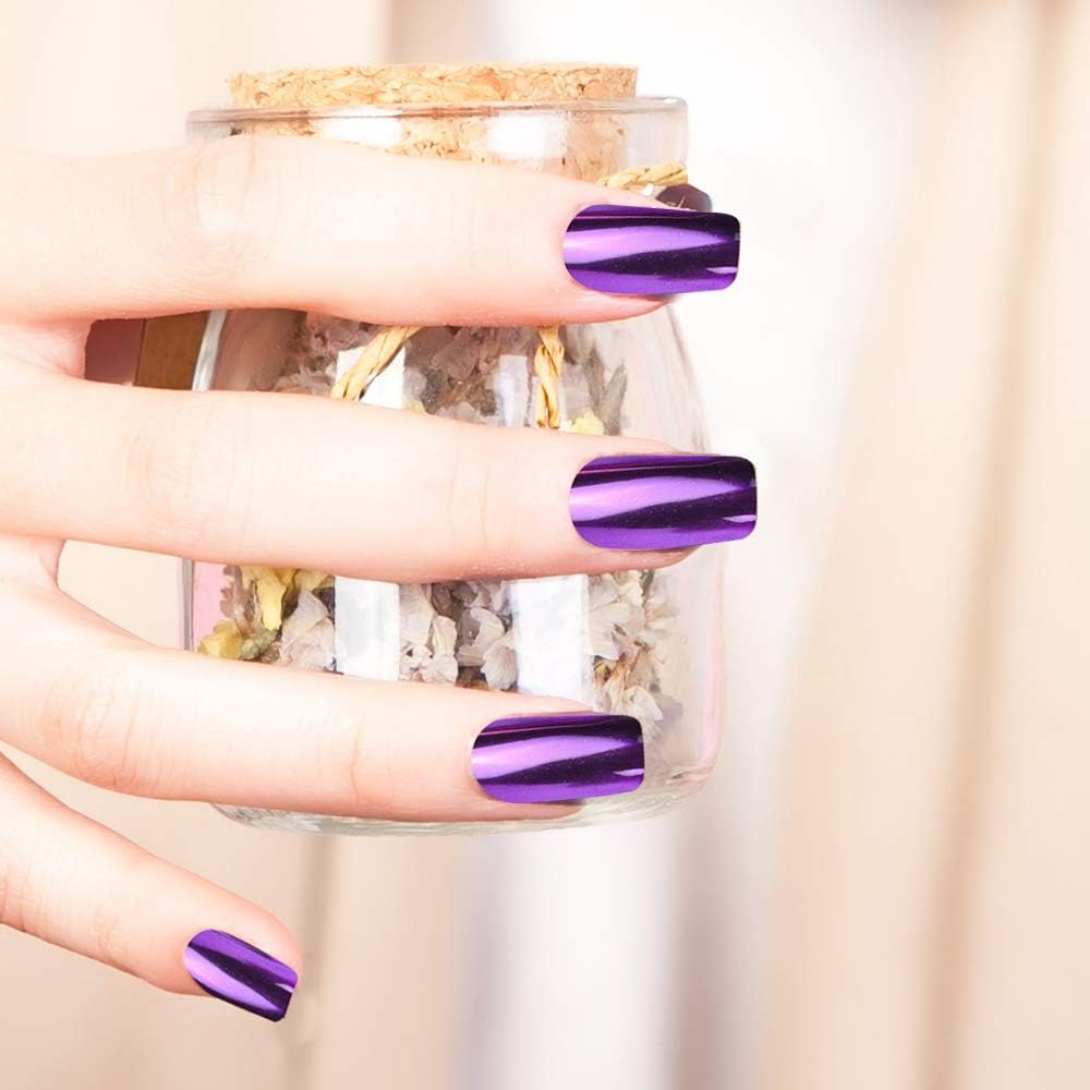 Duufin 22 Boxes Chrome Pigment Metallic Nail Powder Mirror Nail Powder with Eyeshadow Brush for Nails Nail Art, 1G/Boxes image number 6