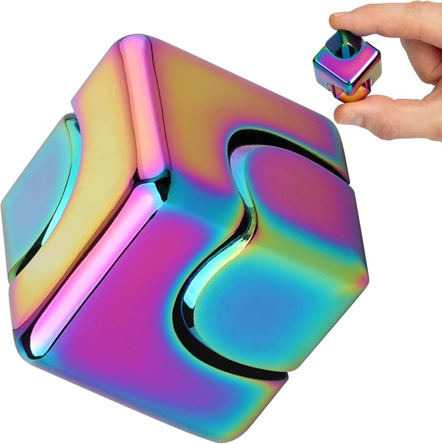 Bubble Buddy Fidget Cube Spinner Toys 4 in 1 Fidget Toys | Anti-Anxiety Toys, ADHD Toys, Autism Sensory Toys, Stress Relief Toys for Kids & Adults | Hand Spinner, Desk Toy, Pocket-Sized Fidget Gift image number 2