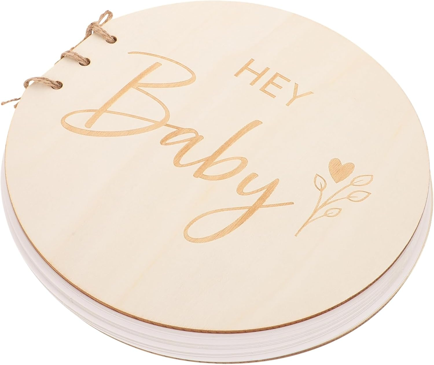 Homoyoyo Rustic Wooden Shower Guest Book Pregnancy Memory Journal with Elegant Design for Boys and Convenient for Parties and Home Decor image number 5