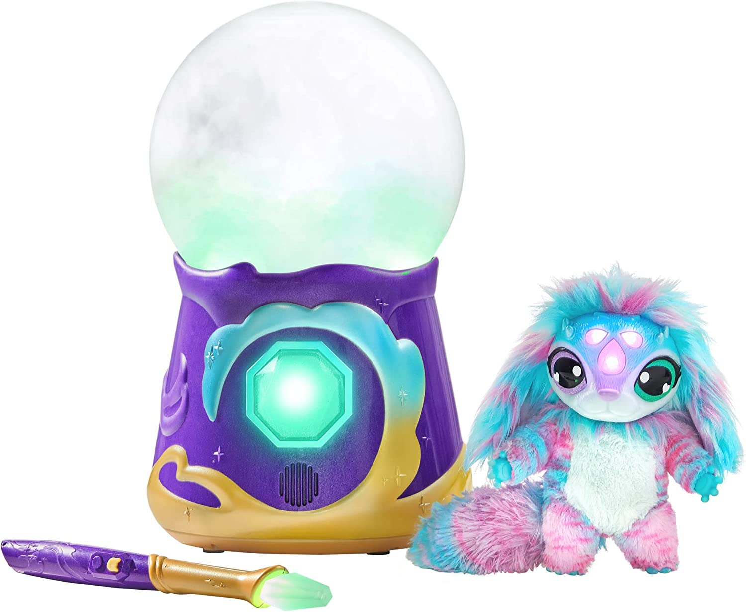 Magic Mixies Magical Misting Crystal Ball with Interactive 20.3Cm (8 Inch) Blue Plush Toy and 80+ Sounds and Reactions.