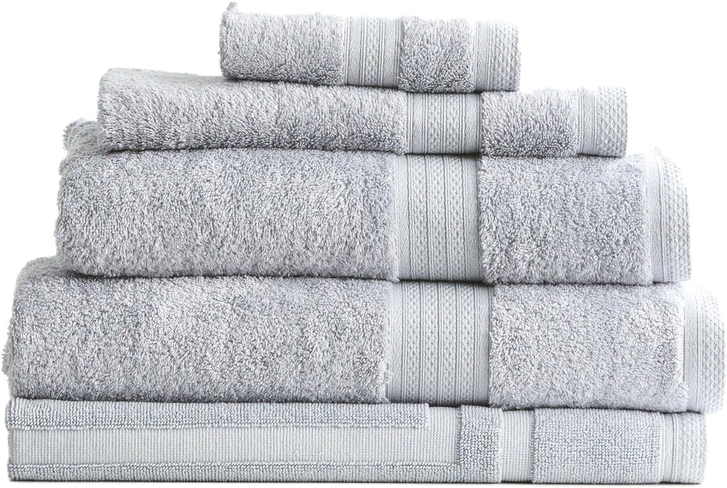 Renee Taylor Stella 650 GSM Bamboo Cotton Bath Towel Packs & Individuals Silver - 14 Pc image number 4
