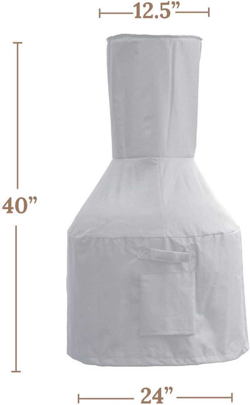 Chiminea Defender - Durable, Weather-Proof Chiminea Fire Pit Cover (Grey) image number 2