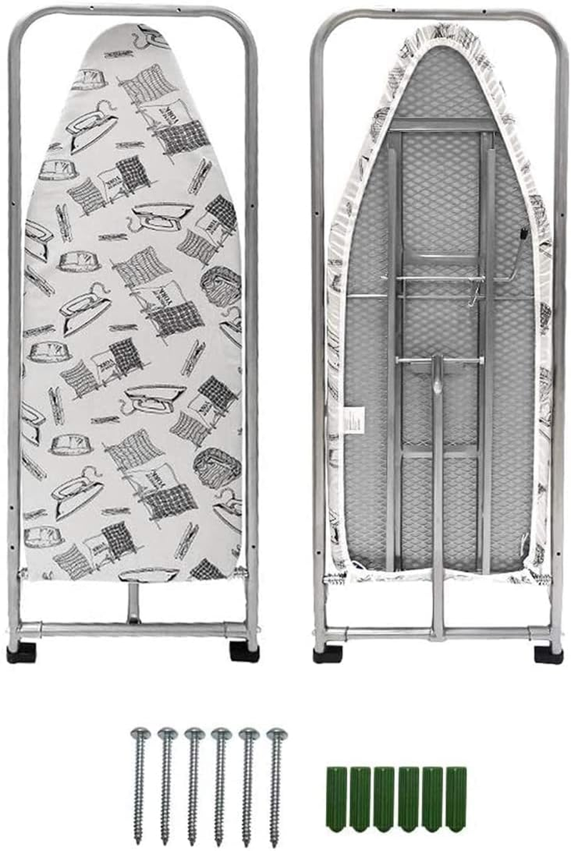Duwee (37X98Cm) Wall and Door Mounted Ironing Board, Foldable Iron Board save Space with Heat Resistant Cover image number 3