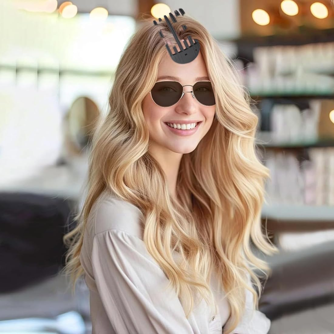 Pack of 2 Volume Clips Hair, Root Volume Clips, Volume Hair Clip, Volume Clip for Hairline for Fluffy Bangs and High Crown Hairstyle (Black) image number 2