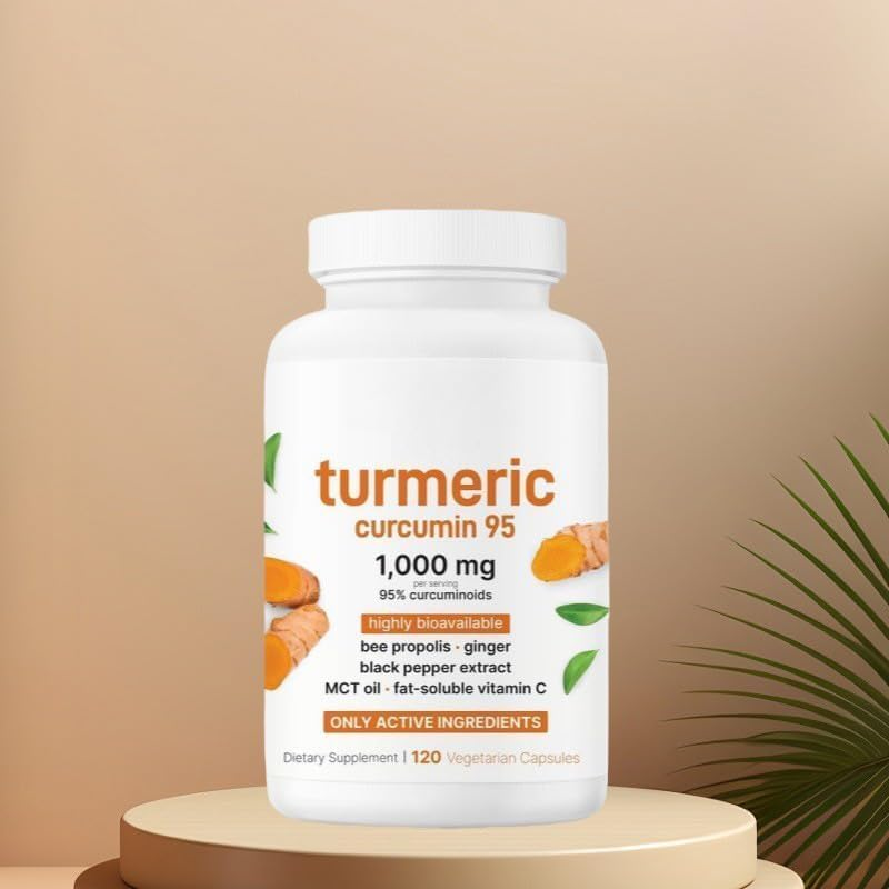 Turmeric Curcumin 1,000Mg with 95% Curcuminoids for Healthy Joint Support, 2 Pieces image number 1