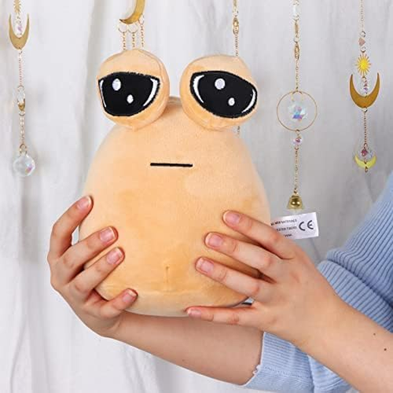 8.6In Alien Pou Plush Toy,Cute Emotion Alien Plushie Stuffed Animal Pillow Christmas Birthday Gifts for Boys and Girls (2Pcs Alien Plush Toy) image number 4
