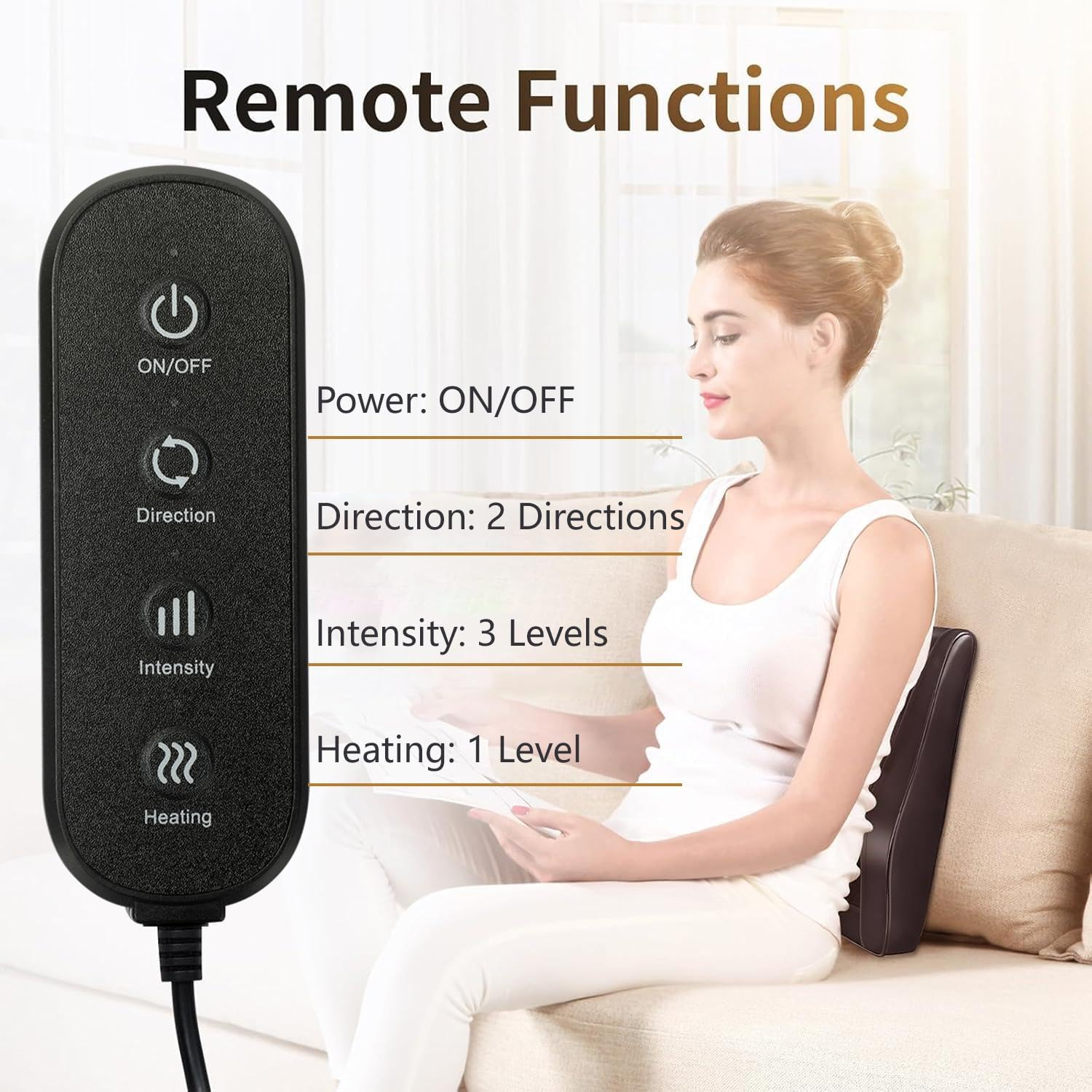 Neck Back Massager with Heat, 3D Kneading Massage Pillow for Back, Neck, Shoulder, Massager Pain Relief, Gifts for Women Men Mom Dad image number 1