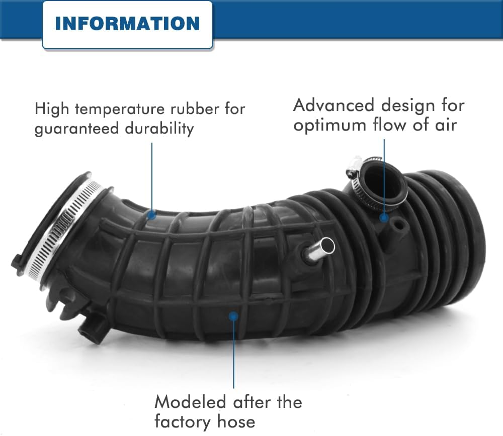 Air Intake Hose Compatible with Honda Accord 2003 2004 2005 2006, 2007 2.4L 17228 RAA A00 17228RAAA00 696-739 image number 1