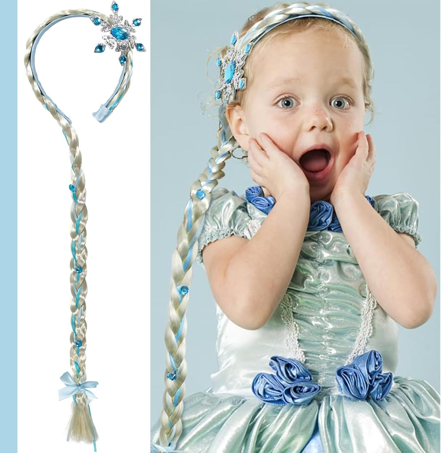 Children'S Hair Strands, Cosplay Braid, Hair Accessories, Wig Children, Girls Wigs Hairpiece, Headband Braid, Long Hair Wig Braids for Girls, Children'S Wigs for Girls