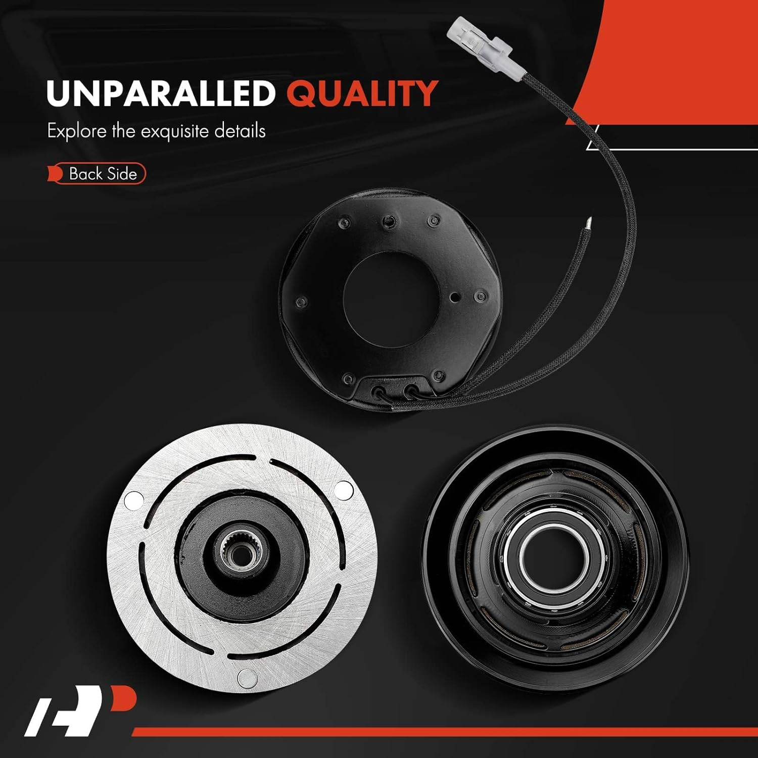 A-Premium A/C Compressor Clutch Kit Replacement for Toyota Camry 1994-2001 Avalon Solara Lexus ES300 AC Compressor Clutch Kit, 12V, 130.05 MM, 6PK image number 2