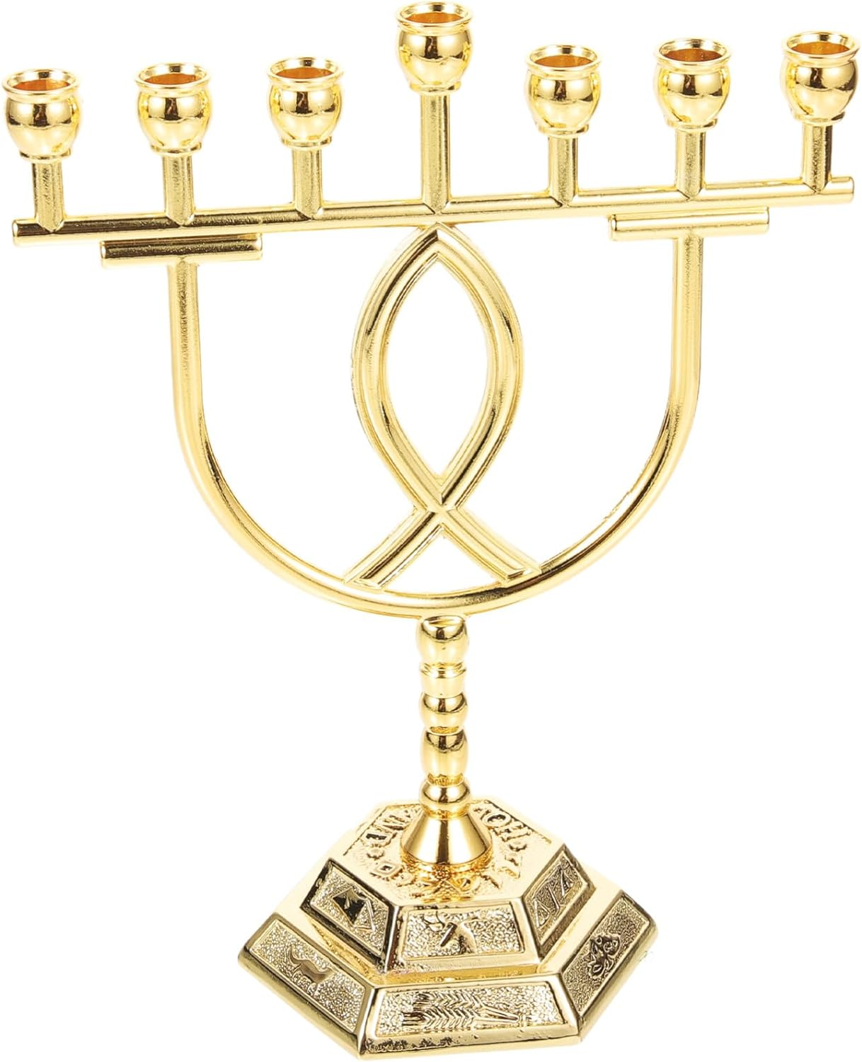 7 Branch Jewish Candle Holder Jewish Candle Sticks Menorah 12 of Israel Menorah image number 4