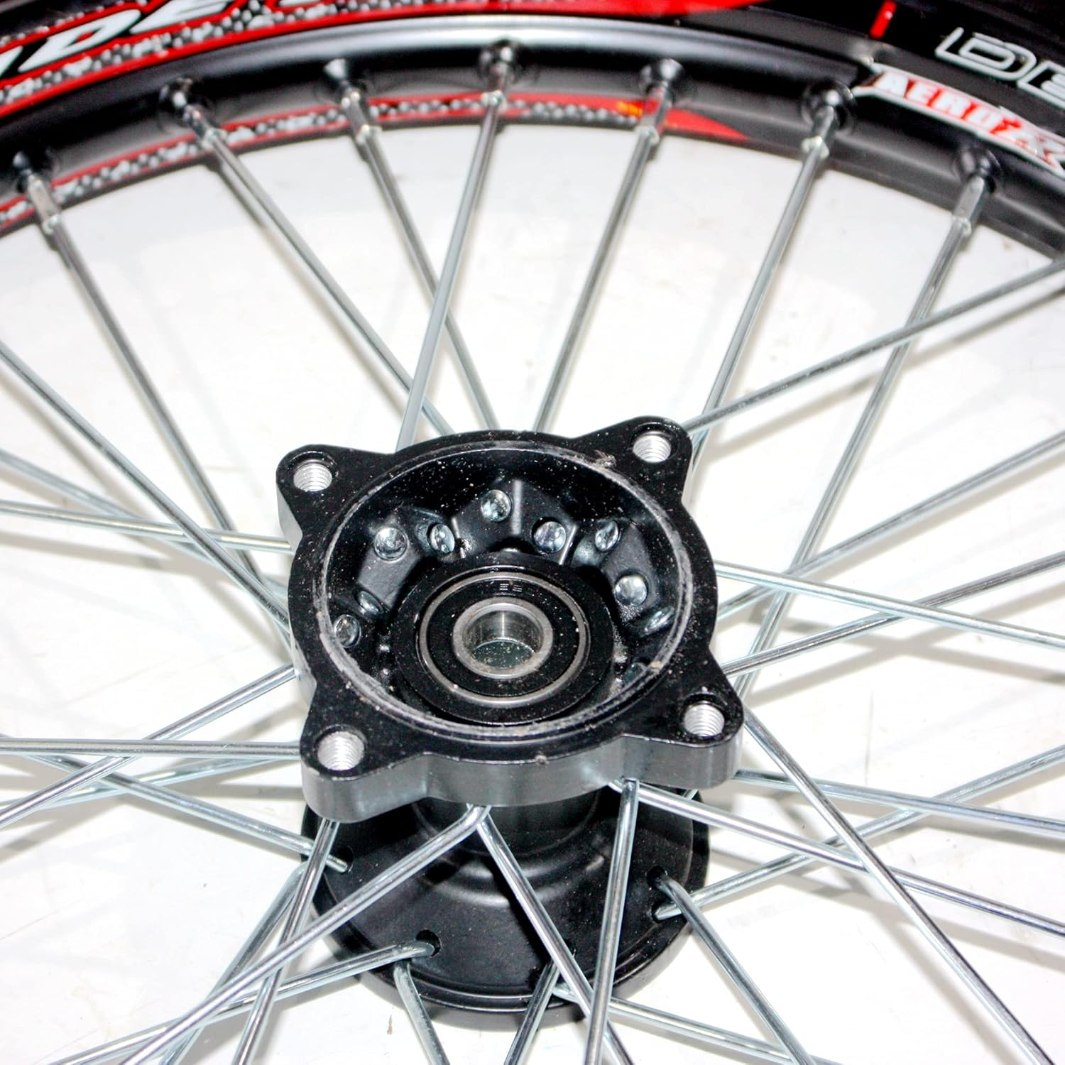 BLACK 15Mm Axle 70/100-17 17" Inch Front Wheel Rim Tyre Tire PIT PRO Dirt Bike image number 6