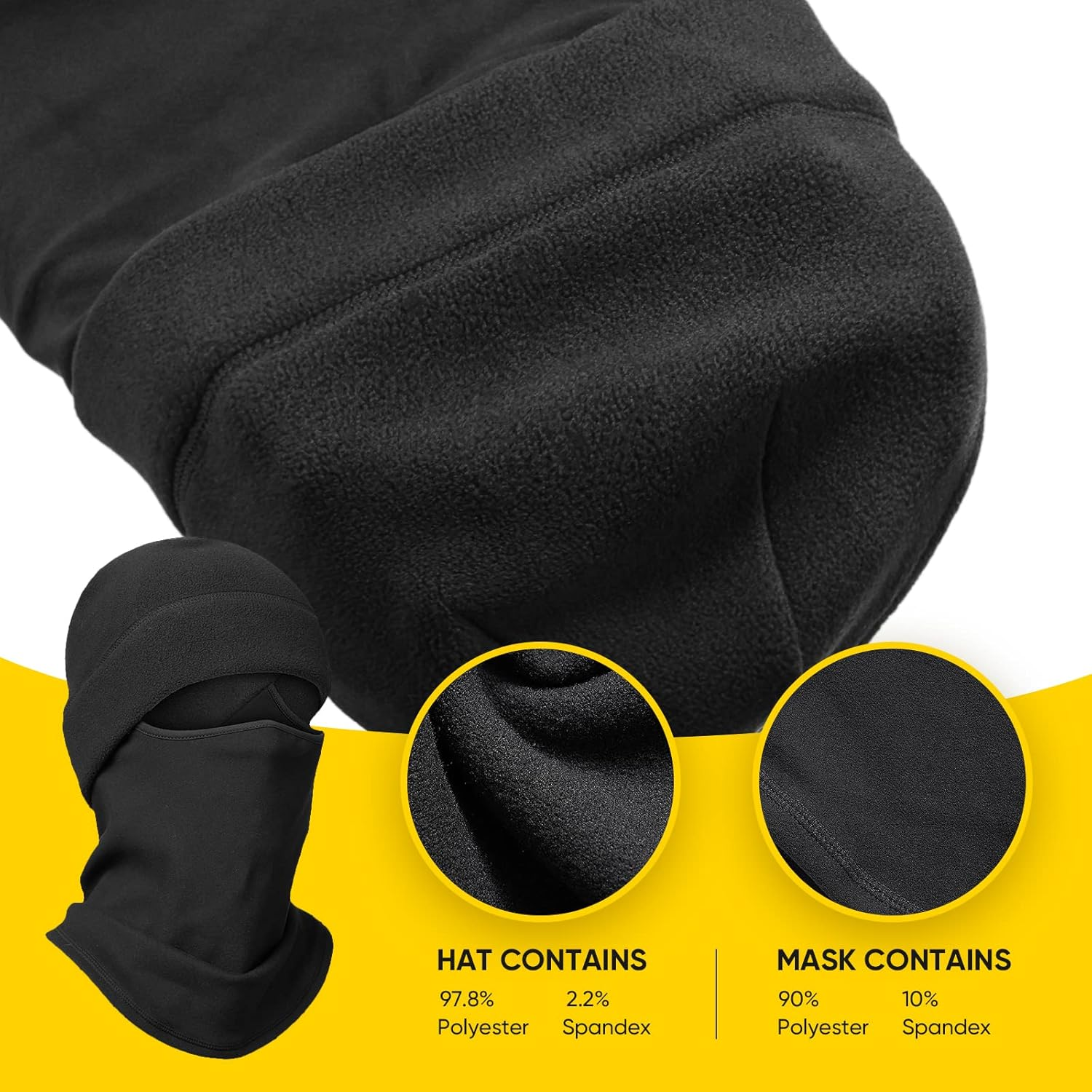 Snowledge Balaclava Face Mask Thermal Winter Ski Mask Beanie Motorcycle Cycling Balaclava for Men Women Teenager Youth Windproof Cold Weather Neck Warmer image number 6