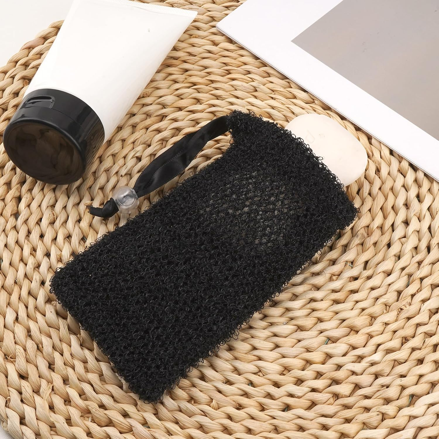 Reignsword 4 Pack Soap Saver Bag for Bar Soap, Exfoliating Mesh Soap Pouch with Drawstring Closure, Foaming and Drying Soap Bag for Shower (Black) image number 5