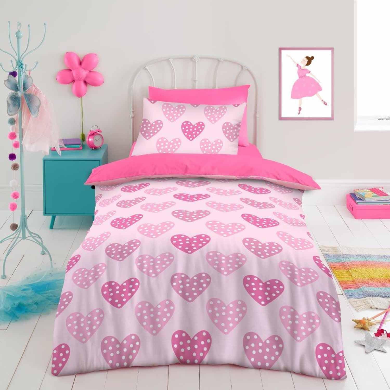 GC GAVENO CAVAILIA Microfiber Kids Duvet Covers Single (135X200 Cm) | Extra Soft Kids Girls Bedding | Comfortable 2 Piece Quilt Cover with Pillowcase | Washable Linen