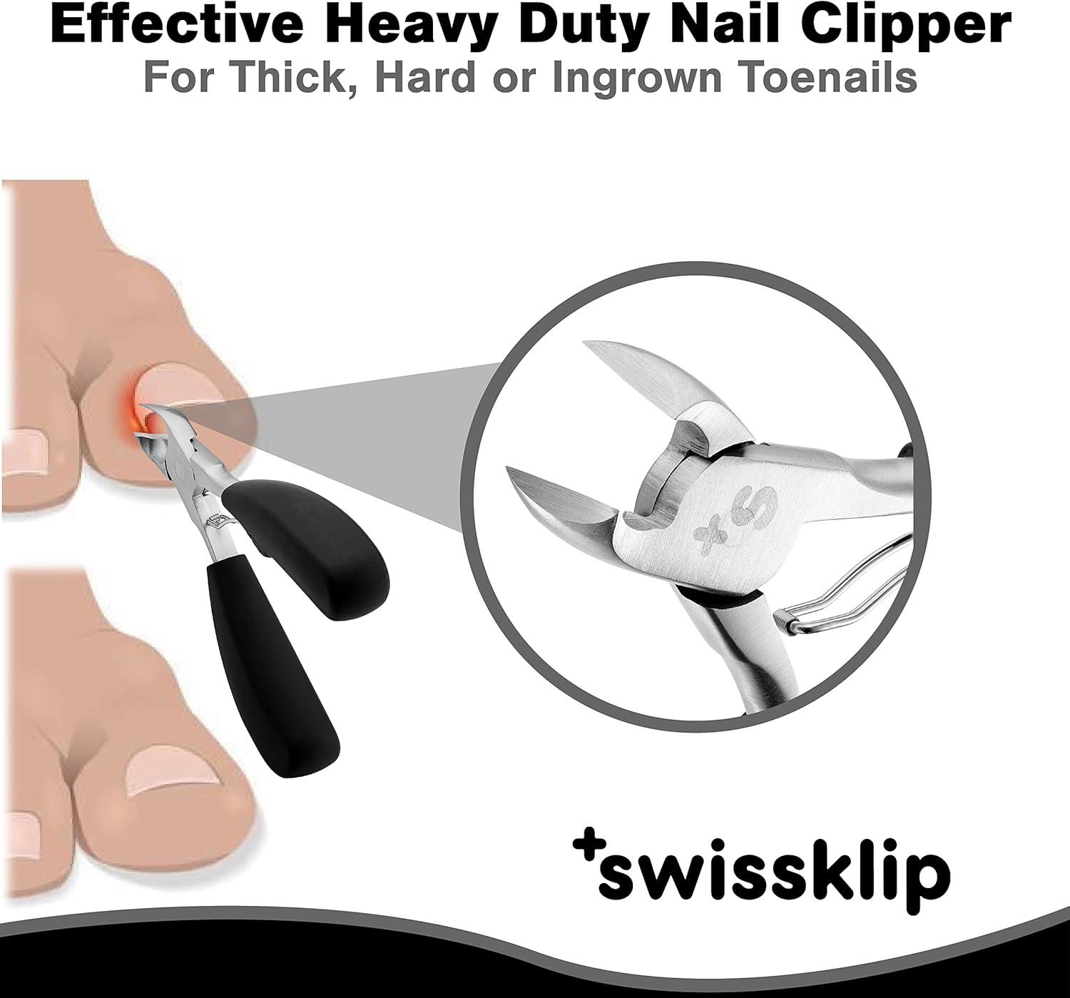 Swissklip Toenail Clippers | Heavy Duty Toe Nail Clippers I Toenail Clippers for Thick Nails I Big Toe Nail Clippers for Thick Toenails I Heavy Duty Nail Clippers for Thick Nail image number 5
