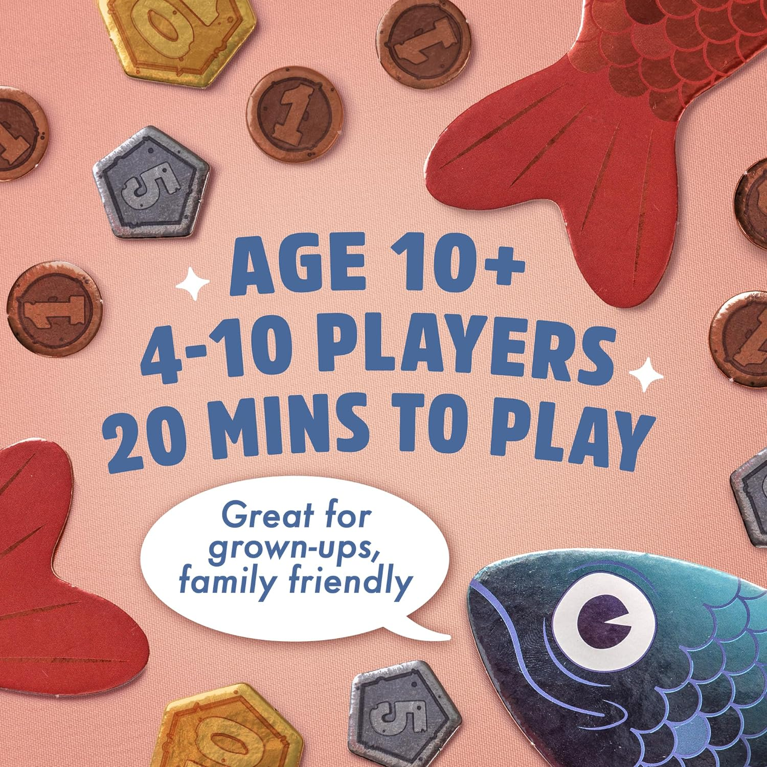 Sounds Fishy: the Fast-Thinking, Bluffing Family Board Game for Kids 10+ and Adults &mdash; Best New Board Games, Family Quiz Game image number 4