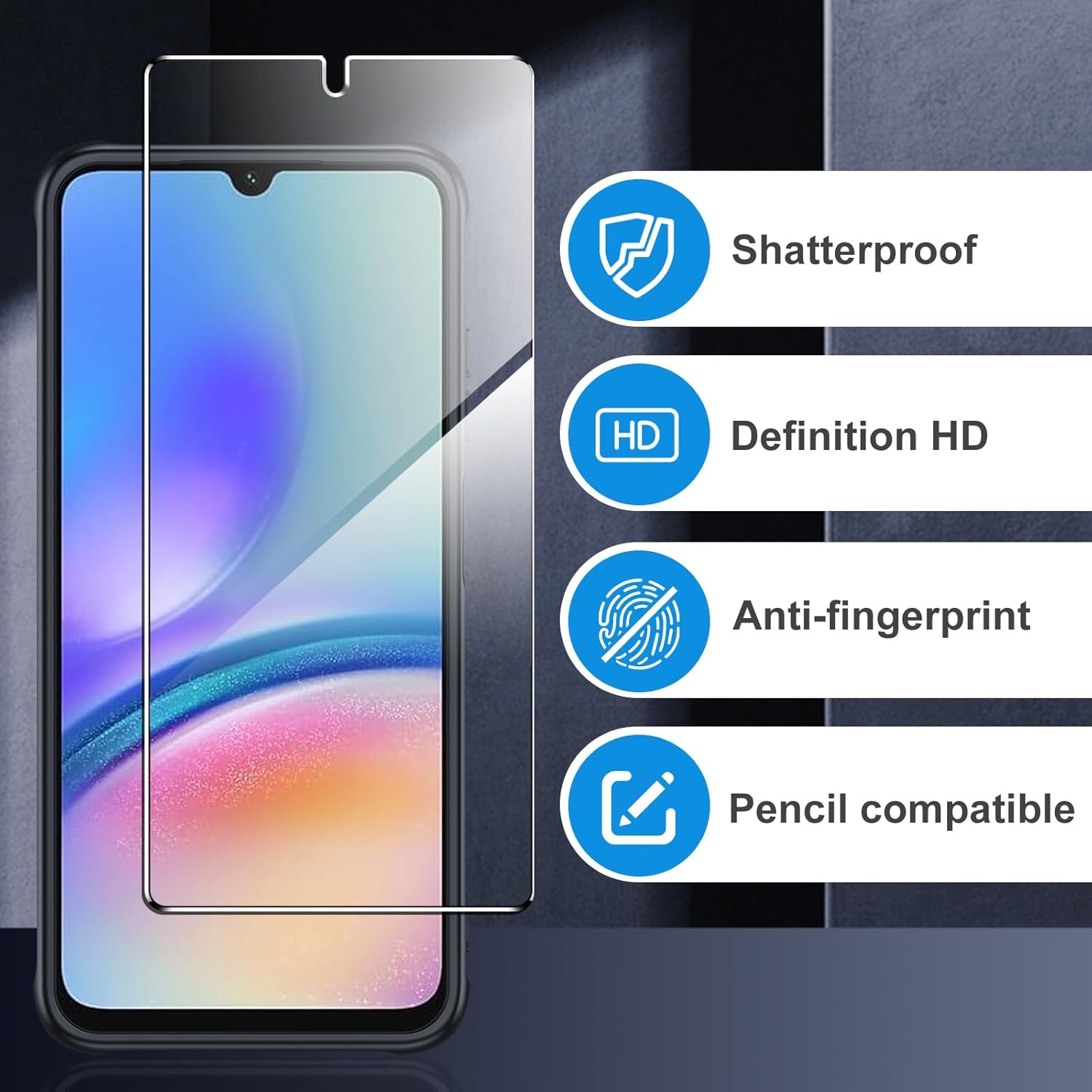 Magnetic Case for Samsung Galaxy A17 4G/5G,Compatible with Magsafe with Screen Protector [Wrist Strap] Translucent Matte Back Shockproof Slim Cell Phone Protective Cover(Black) image number 3