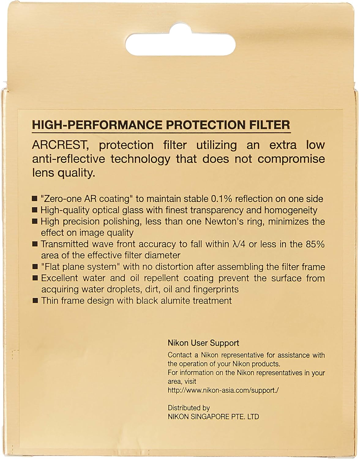 Nikon Arcrest Protection 72Mm Filter