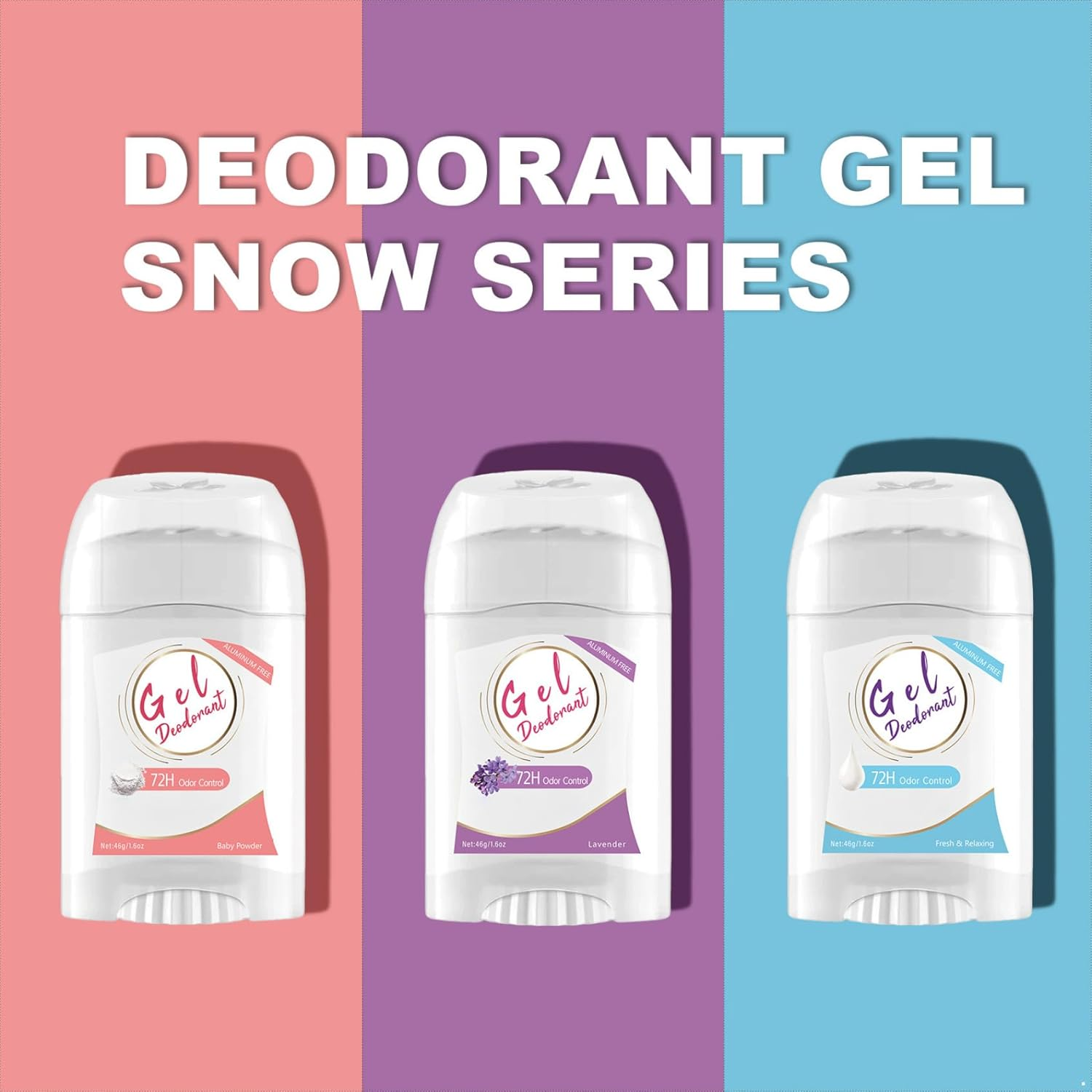 Yruioon Long Lasting Fresh Fragrance Deodorant Gel, Free from Aluminum & Alcohol Baby Powder One Size - Baby Powder image number 4