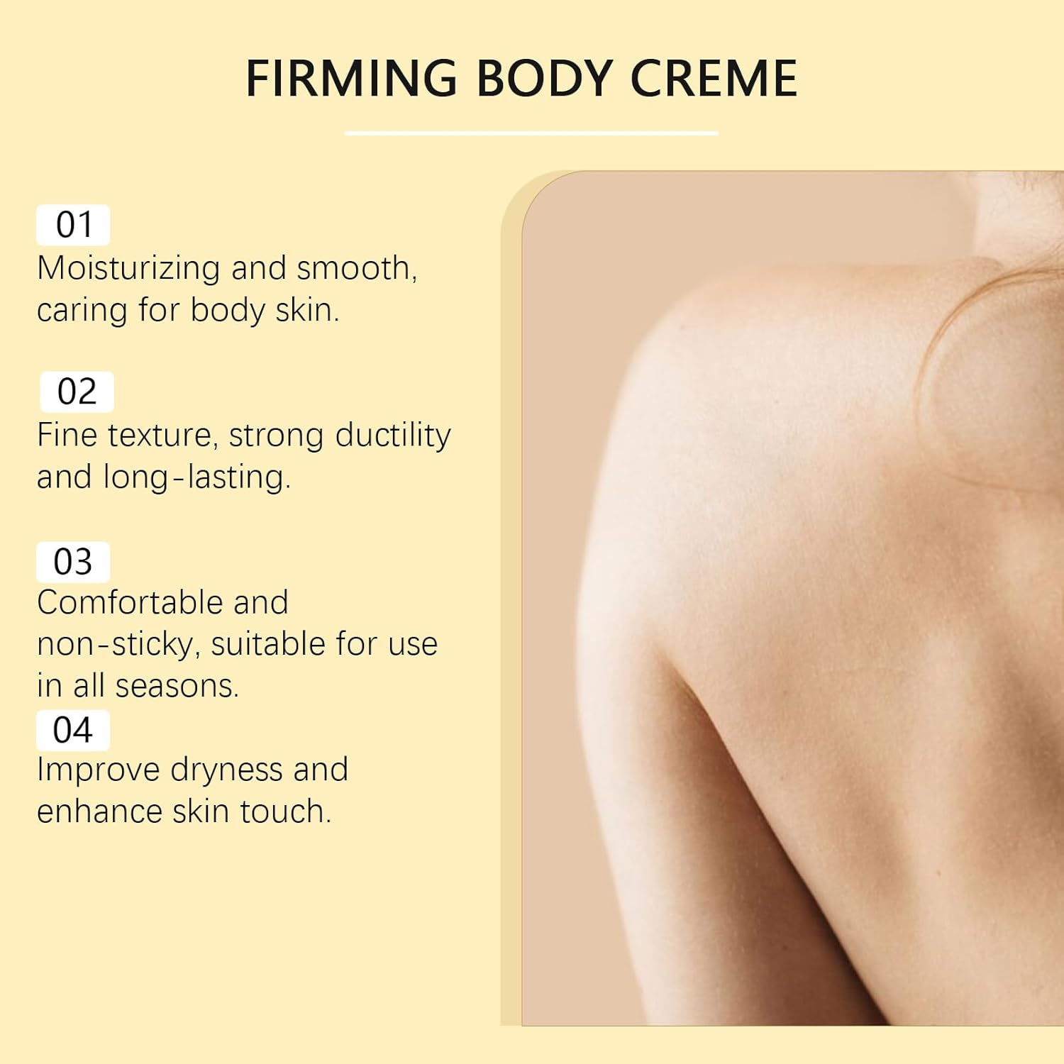 Champagne Lift Firming Body Cream with Luxe-Lift & Pink Pepperslim, Tightens, Smooths & Moisturizes for Arms, Legs, Tummy, 8 Fl Oz, Rose Absolute