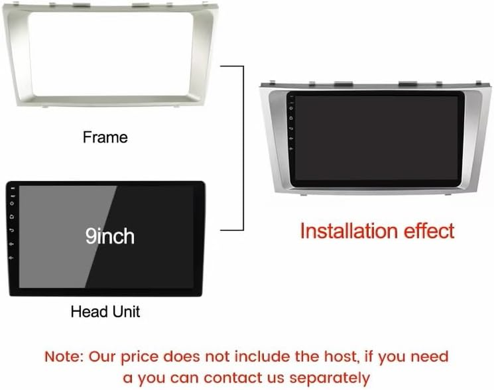 Yuyue Electronic 9 Inch Car Radio Replacement Compatible Wih Toyota Camry Solara 2006-2009 Double Din Stereo Adapter Car DVD Frame Audio Fascia Panel Dash Install Kit image number 2