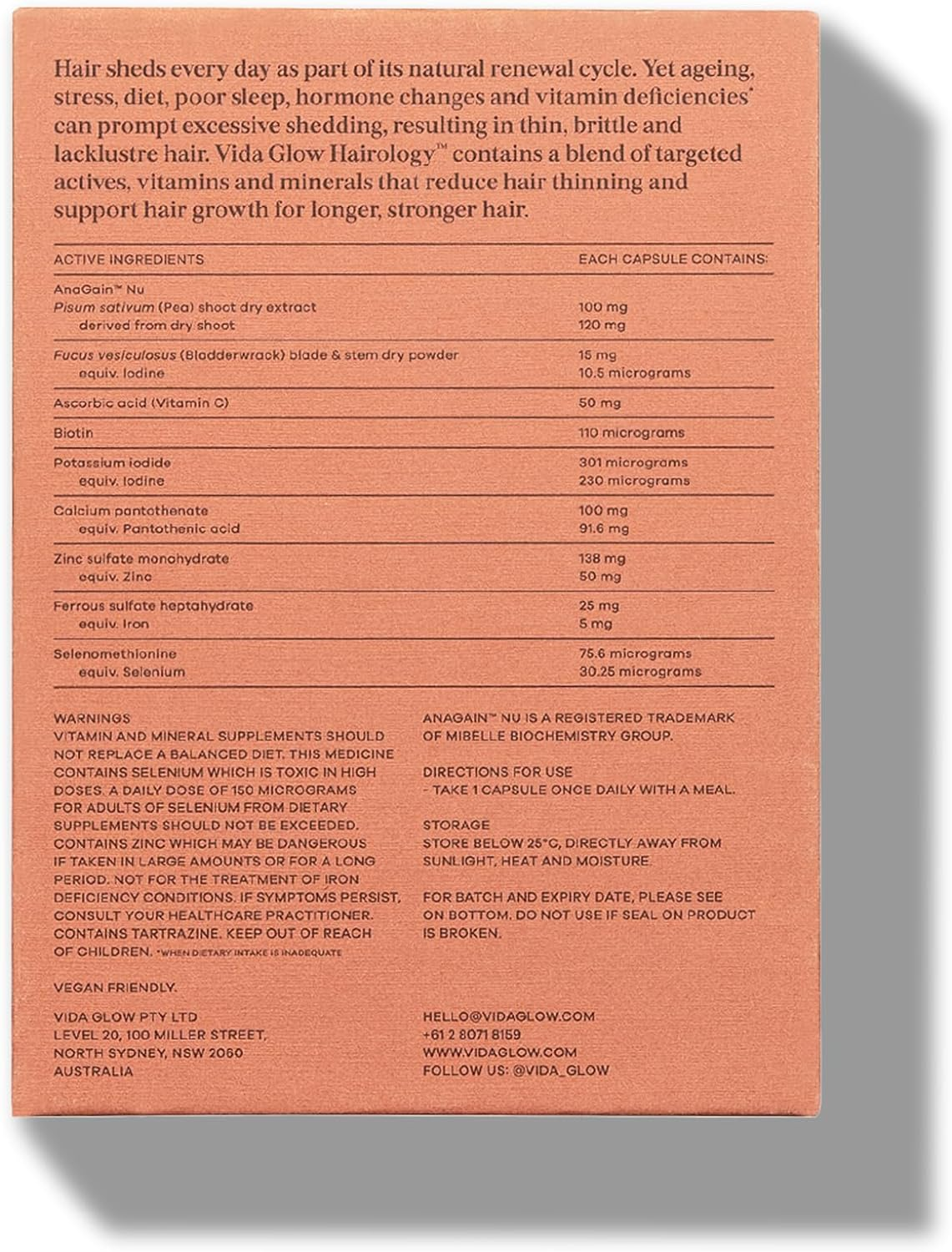 Vida Glow - Natural Hairology Advanced Repair Supplement | Promotes Luscious, Healthy Hair Growth (30 Vegan Capsules) &hellip;