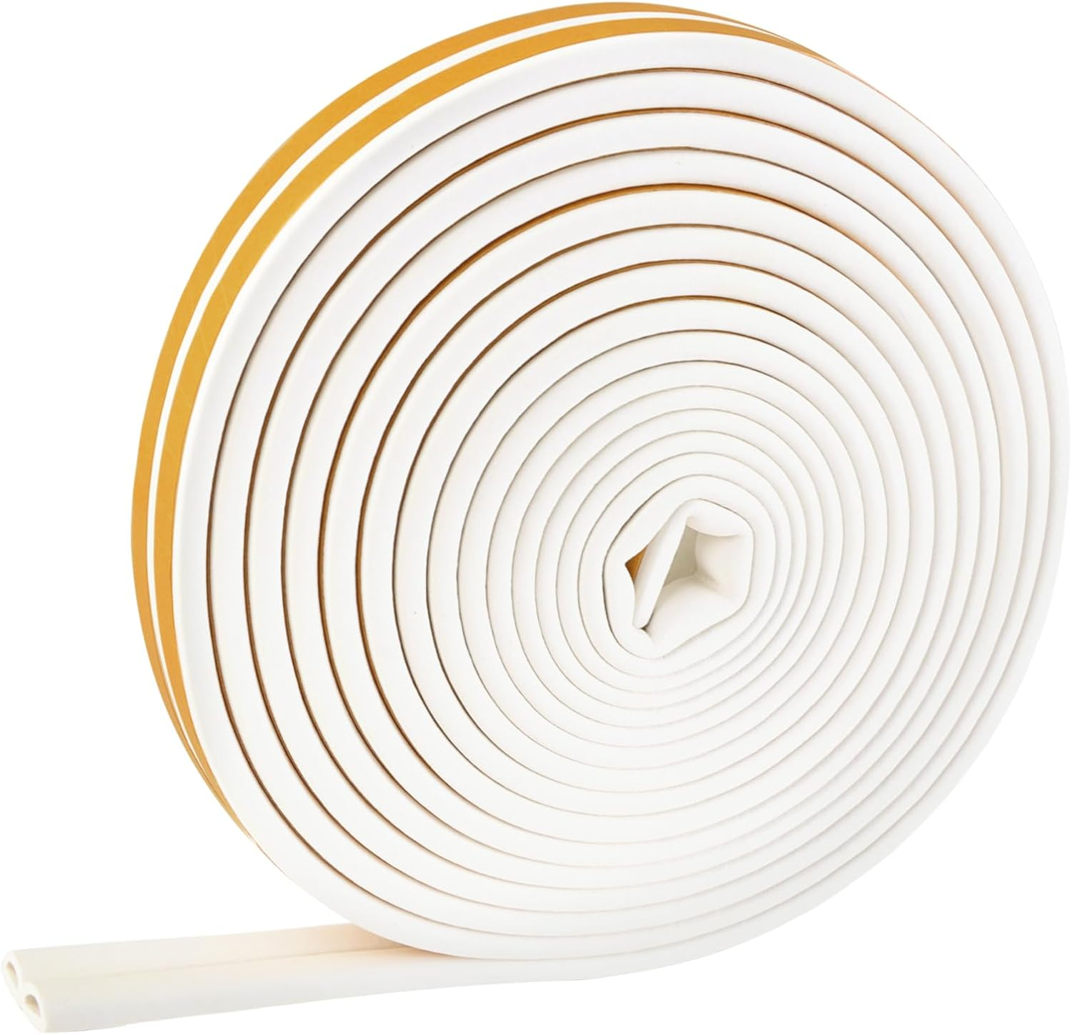 Door Seal Strip - Self-Adhesive Weather Stripping, Draft Stopper for Doors Windows, Sound Proofing Door Draught Stopper, Windproof Dustproof Insulation for Home Garage Closet (White) (10M) image number 1