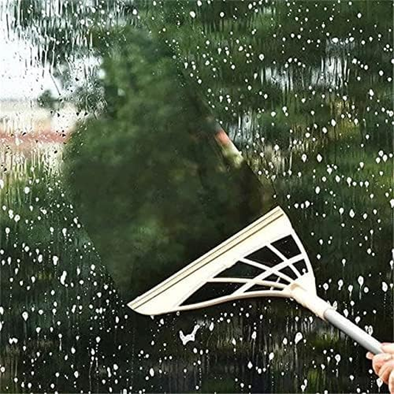 Leona Co Adjustable All-Surface Silicone Broom, Squeegee, Pet Hair Remover - Smart Broom for Indoor Cleaning - Cleans Glass, Fine Dust, Hair, Liquids - for Smooth Floors, Rugs, Windows (Green) image number 4