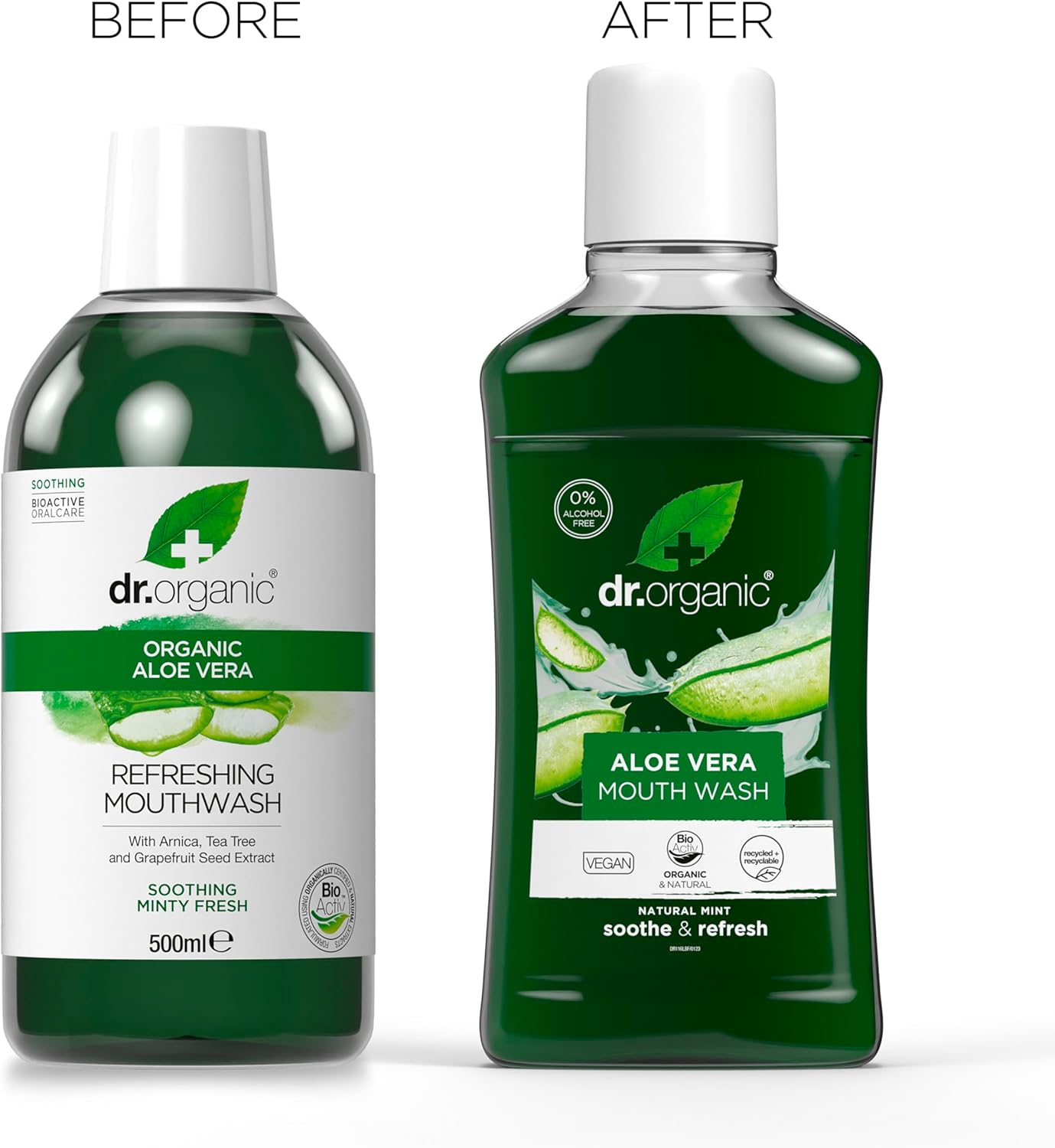 DR ORGANIC Mouthwash Organic Aloe Vera, 500Ml image number 2