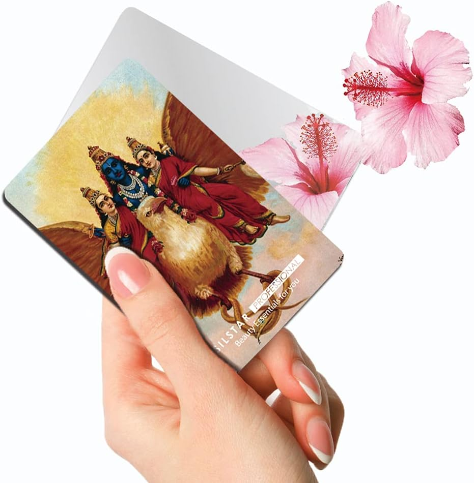 SILSTAR PROFESSIONAL Compact Card Mirror, Unbreakable Acrylic Makeup Mirror, Vanity Mirror Small for Wallet Case, Travel Purse, Handheld Compact Pocket Mirror_Raja Ravi Varma_Lord Garuda 145 image number 2