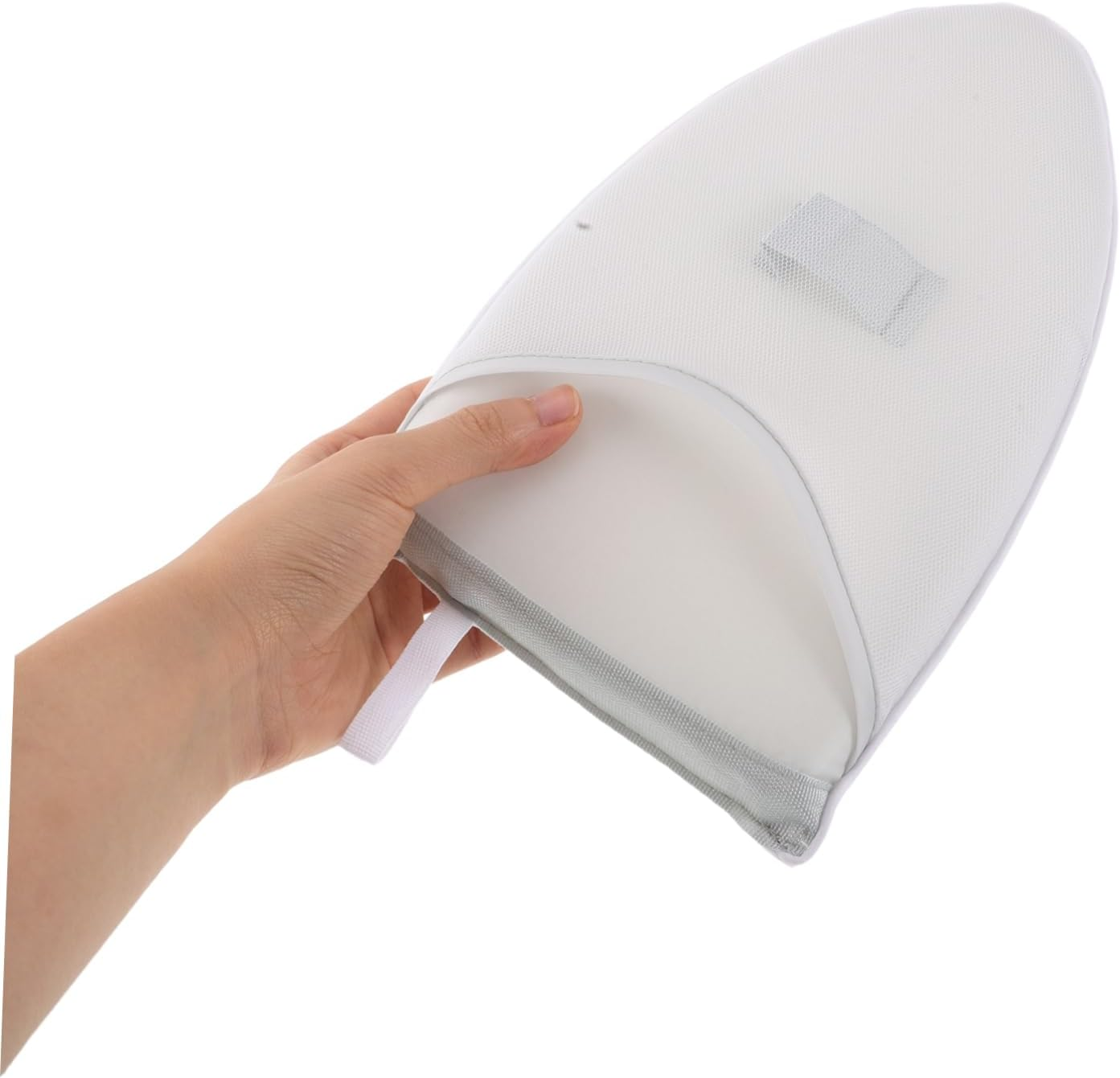 GAROZATION Heat Resistant Steaming Mitt with Hanging Loop Breathable Mesh Ironing Glove for Steamers Ambidextrous Protective Mitt for Hair Curling Wand and Garment Steamer Accessories image number 4