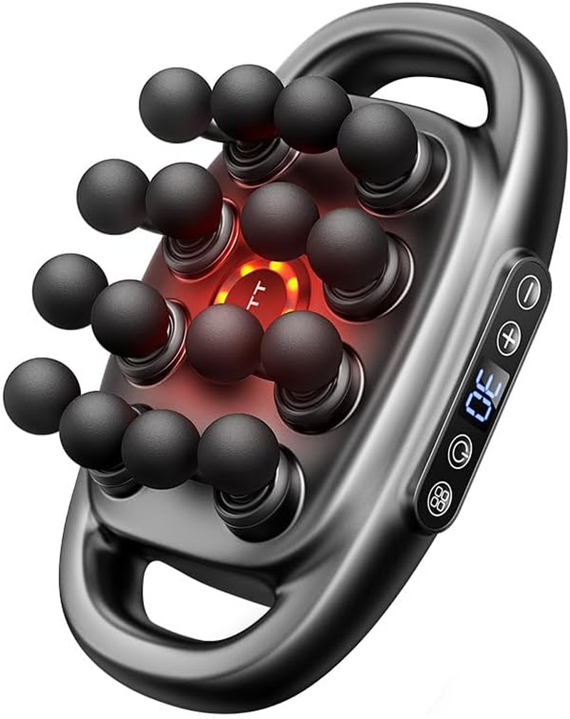 16-Drive Massage Gun Set, Upgraded Deep Tissue Percussion Massager with 16 Massages Heads, Red Light Therapy, Quiet Muscle Massage Gun for Back, Shoulders, Legs, Foot, Body Muscle Pain Relief