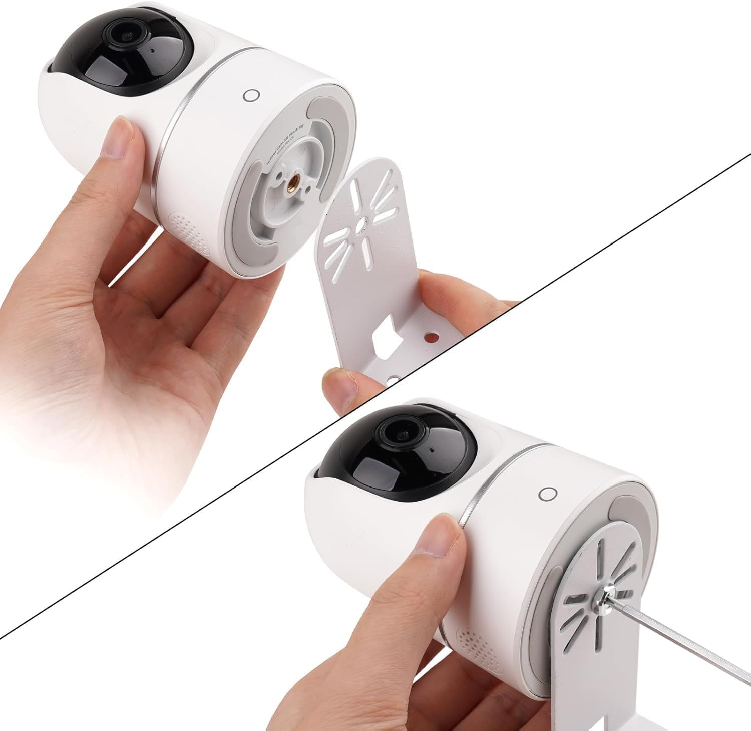 2Pack Adhesive Metal Wall Mount Compatible with Eufy Security Solo Indoor Cam E220 & P24, No Drilling VHB Stick on or Screw Install, Two Ways Install Camera Mounting Bracket Get the Best View image number 6