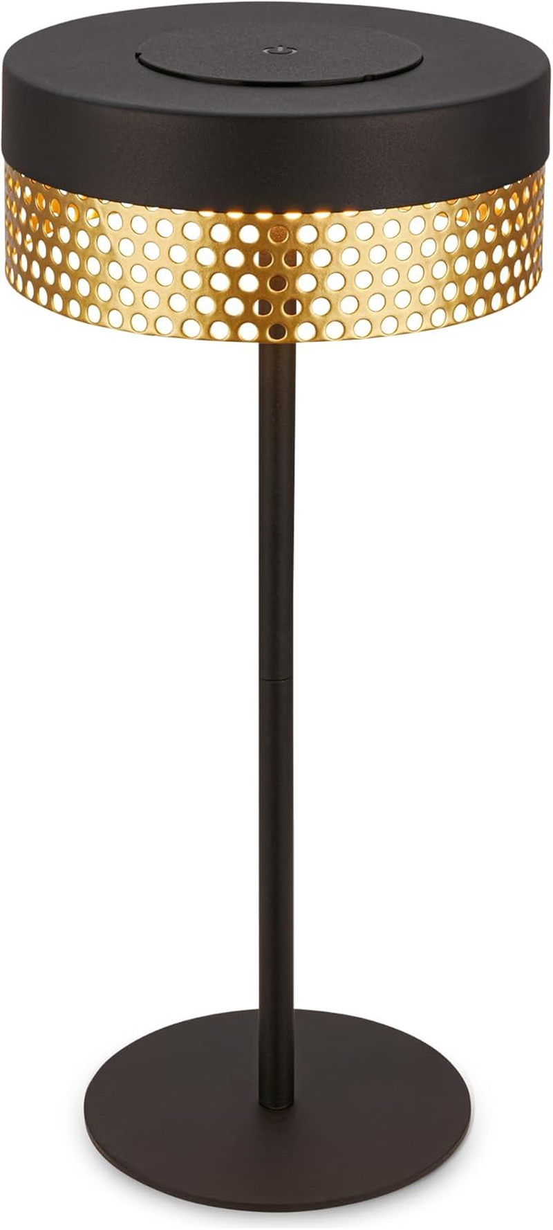 BRILONER - LED Table Lamp Wireless IP44 with Touch, Dimmable, Battery Replaceable, Bedside Lamp, Reading Lamp, LED Lamp, Decorative Lamp, Table Lamp, Battery Lamp, Outdoor Lamp, 16 X 35 Cm, Black/Gold