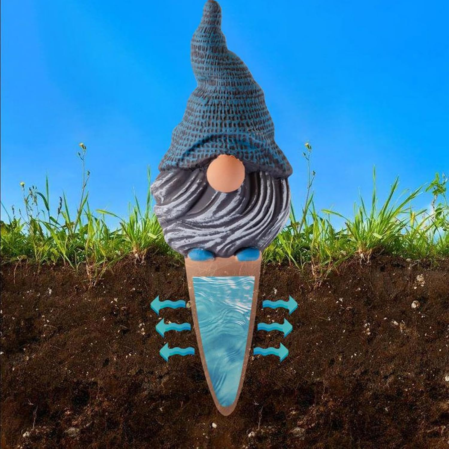 Self Watering Spikes - Gnome Automatic Waterer,Funny Watering Spikes for Indoor Plants - for Indoor Outdoor Garden Yard Lawn Planter Flower Pot Shrub Vine Vacation Travel image number 2