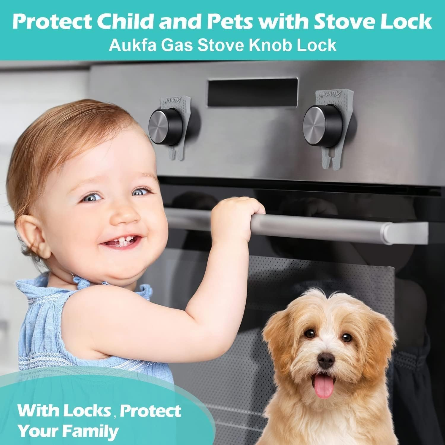 Gas Stove Knob Lock for Child Safety, 6Pcs Gas Stove Knob Lock Child Proofing Oven Knob Lock Kitchen Gas Stove Knob Lock,Gas Stove Knob Lock Baby Proof Oven Knob Safety Cover Child Proofing Stove Lock image number 2