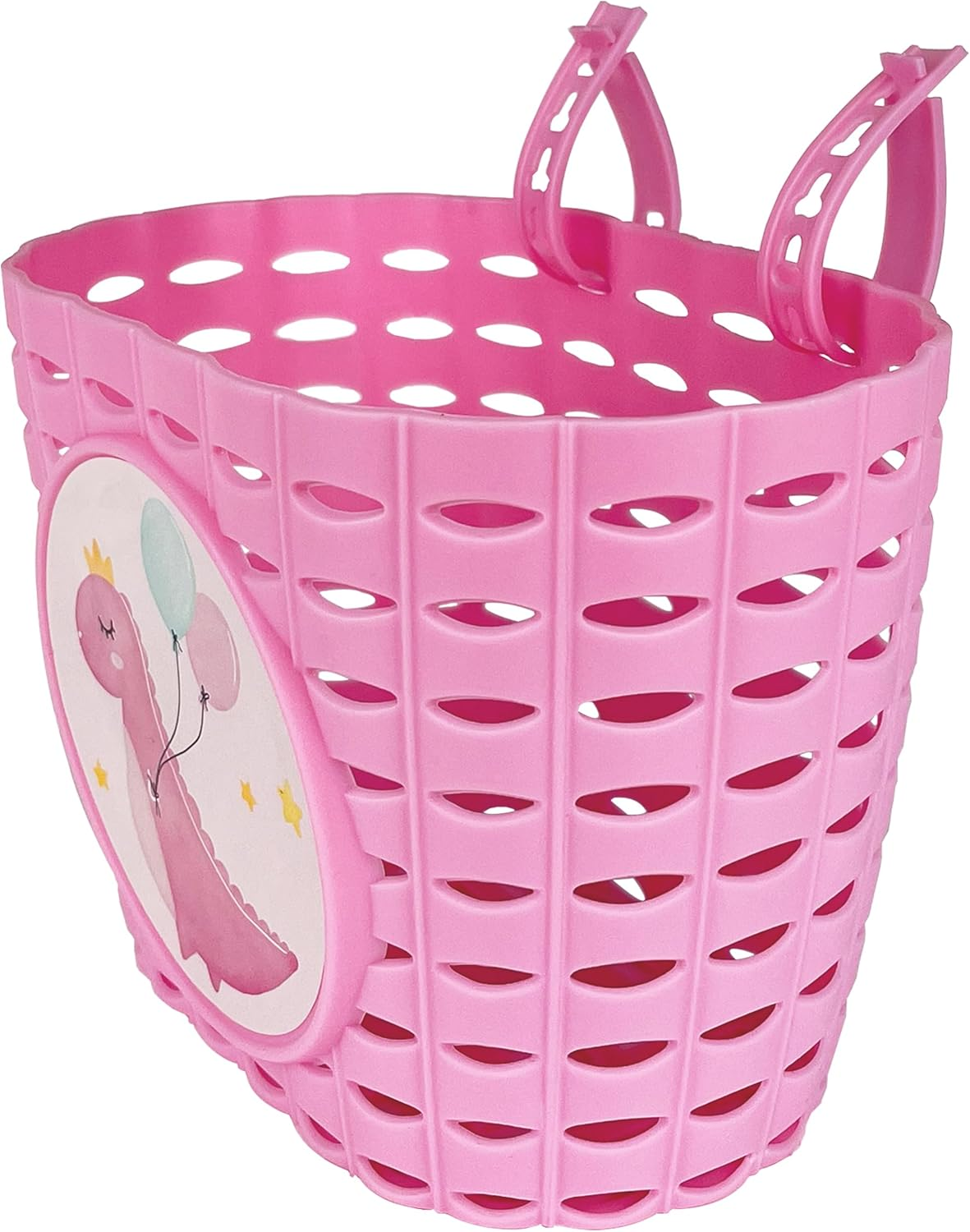 Kids Bike Basket for Girls, Pink Bicycle Front Handlebar Basket, Adjustable Plastic Tricycle Basket for Baby Girls, Toddlers image number 5