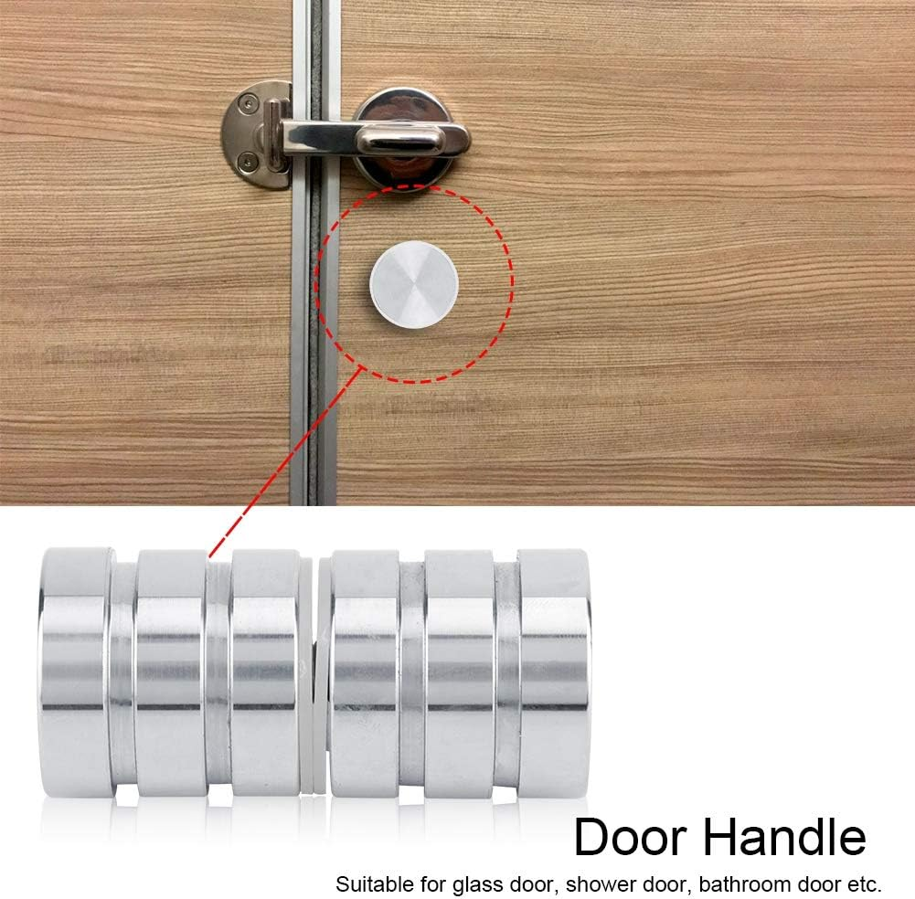 Shower Glass Door Knob Stainless Steel Bathroom round Back-To-Back Handle Pull Hardware image number 4