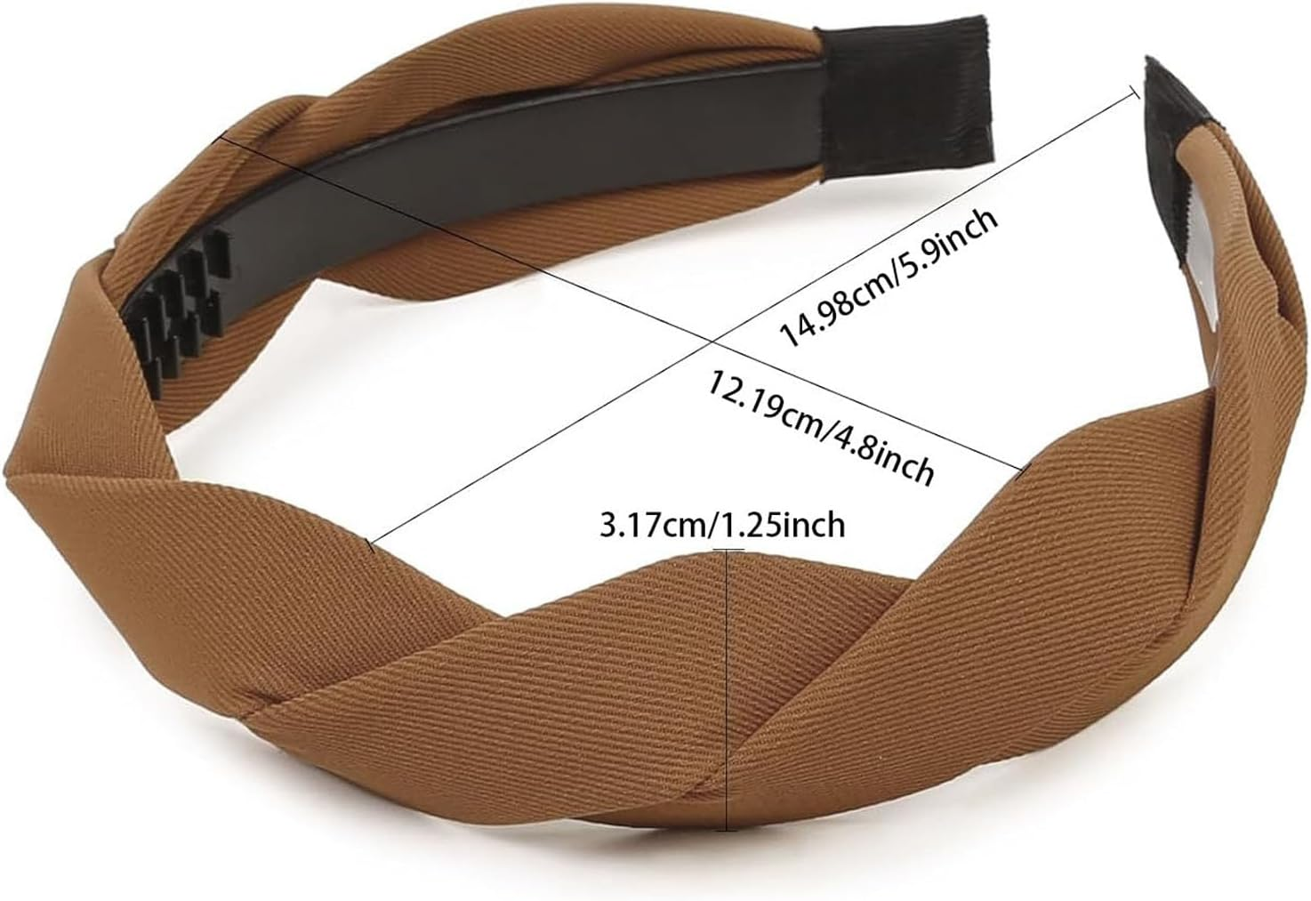 4 Pieces Woven Hair Bands for Women - Wide Fabric Headbands, Non-Slip Accessories, Fashionable Hairstyle Aid, Comfortable & Stylish image number 3