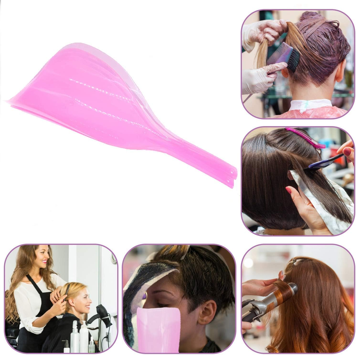 Pro Barber Hair Cutting Shield - Pink Hairspray Hairdressing Mask, Water Proof Plastic Reusable Eye and Makeup Protector for Hair Stylists (2Pcs, 12.7 X 5.9) image number 2
