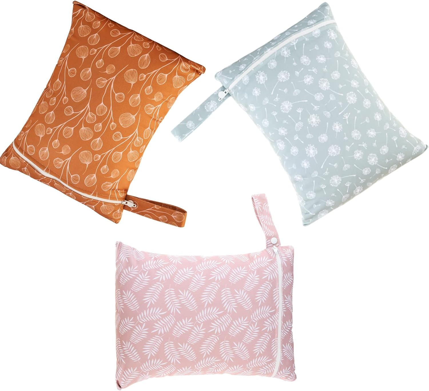 Happyflute 3 Set Wet Bag Storage Bag Waterproof Washable Travel Bags, Beach, Pool, Gym Bag for Swimsuits & Wet Clothes (Dandelion) image number 4