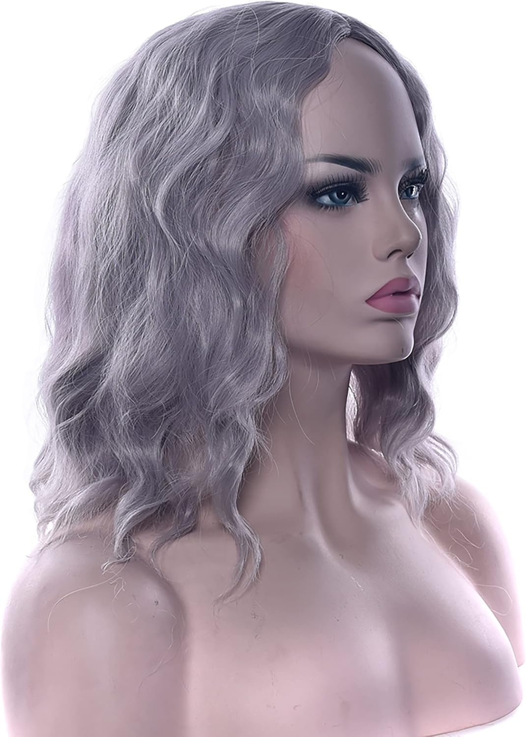 IMISSU Short Afro Curly Hair Wigs Cosplay Wig Halloween Costume Party Headwear for Women (Light Brown) - Burgundy image number 7