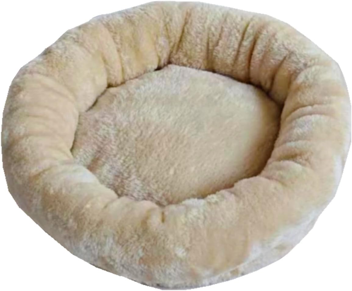 SHENGOCASE Cat Tree Tower Accessories Replacement Parts round Top Cushion Bed Cover for Cat Perch with Elastic Band (17.7", Beige)