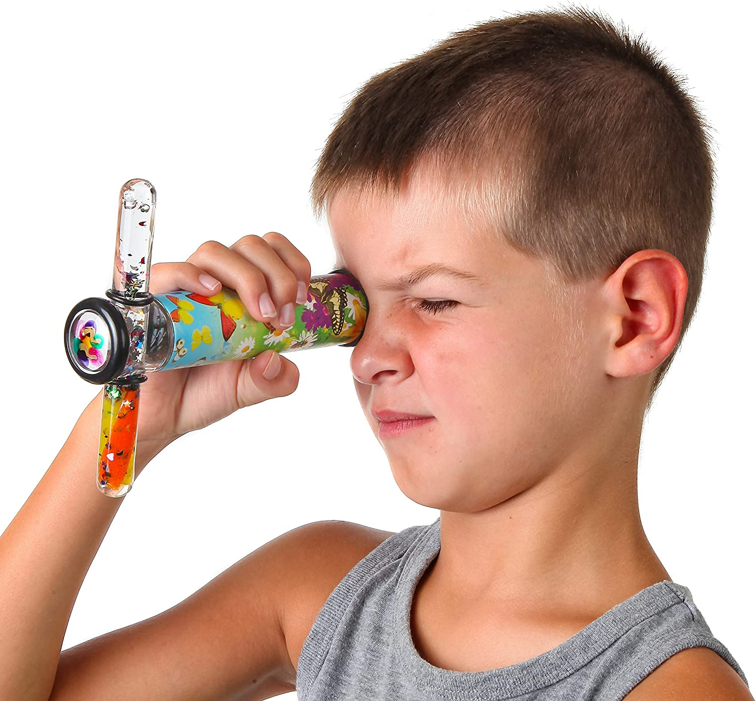 Playlearn Kaleidoscope Glitter Wand - 6 Inch Scope with 5 Inch Glitter Wand (Space) image number 1