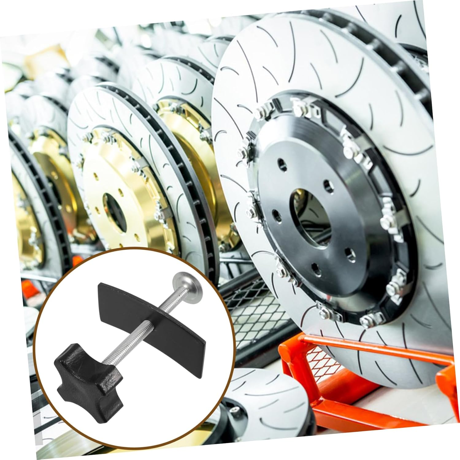 PRETYZOOM Brake Compression Tool for Front Wheel Caliper Piston Reset Heavy Duty Brake Pad Installation and Adjustment Kit for Automotive Maintenance Tasks image number 5