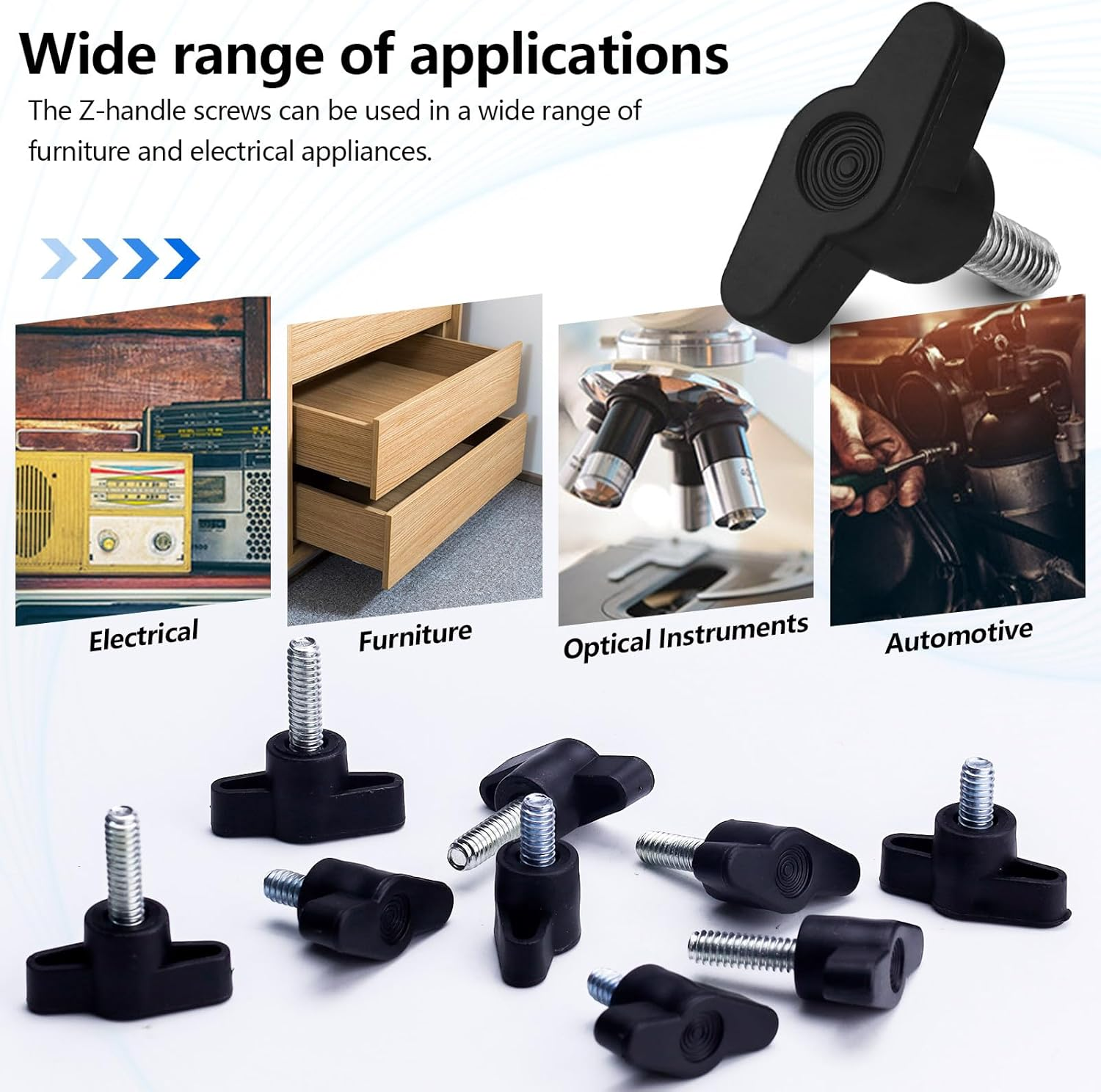 25Pcs 1/4"-20 X 3/4" Thumb Screws, Galvanized Carbon Steel Standard/Coarse Thread Thumb Screw