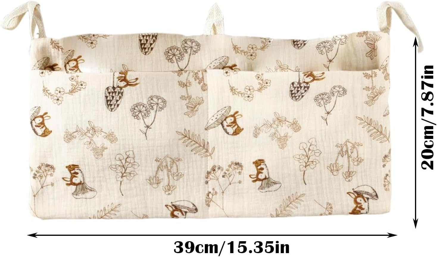 Generico Wall Hanging Bedside Bag, Bedside Organizer For, Bedside Organizer with Pockets, Bedside Pouch for Remote and Phones, Bedside Storage Solution, Hanging Bag for Nightstand, Bedside Organizer image number 3