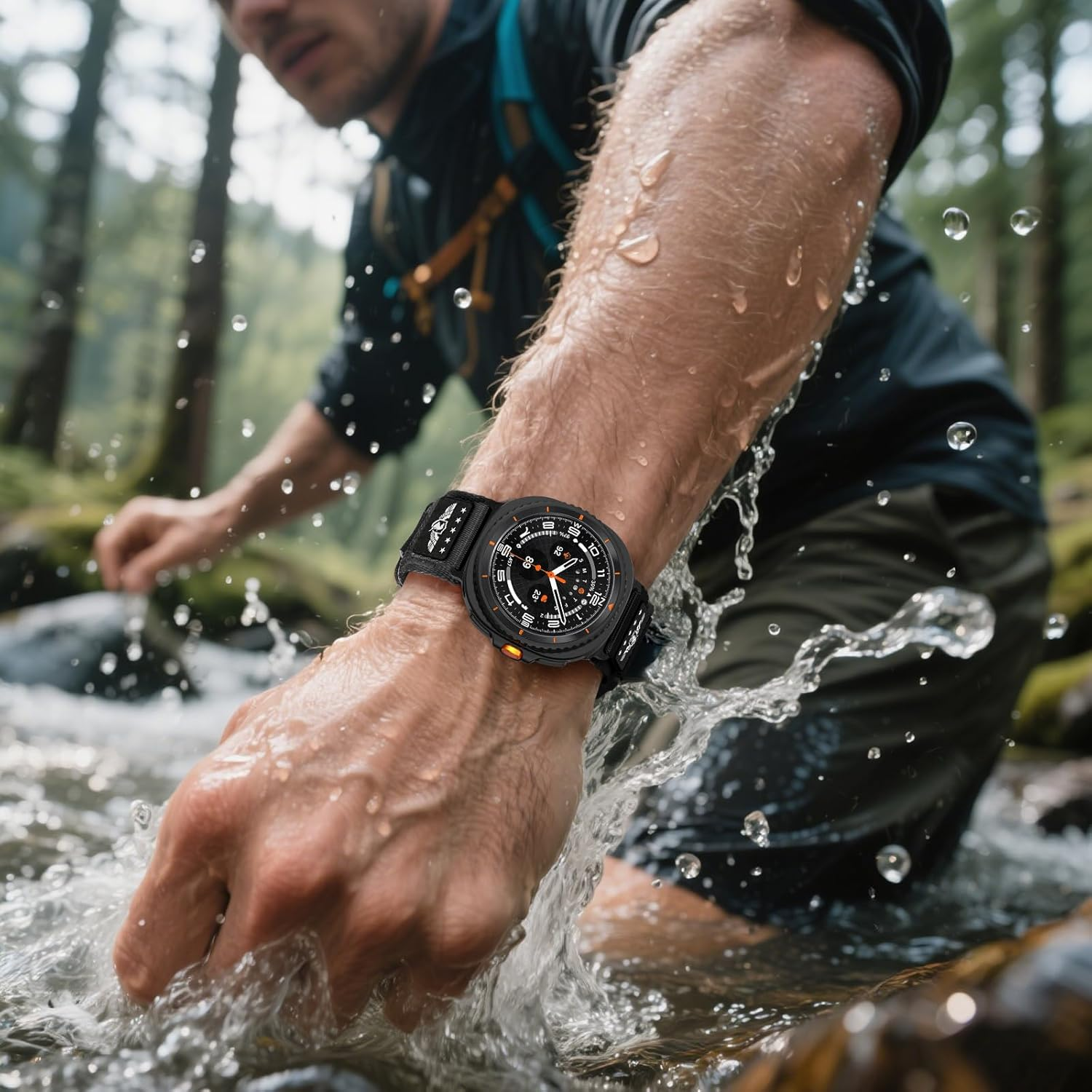 Rugged Nylon Band for Samsung Galaxy Watch 8 Band 40Mm 44Mm/Galaxy Watch 8 Classic Bands 46Mm Men Women, Soft Breathable Sport Strap Adjustable Wristbands for Galaxy Watch 8 Band image number 5